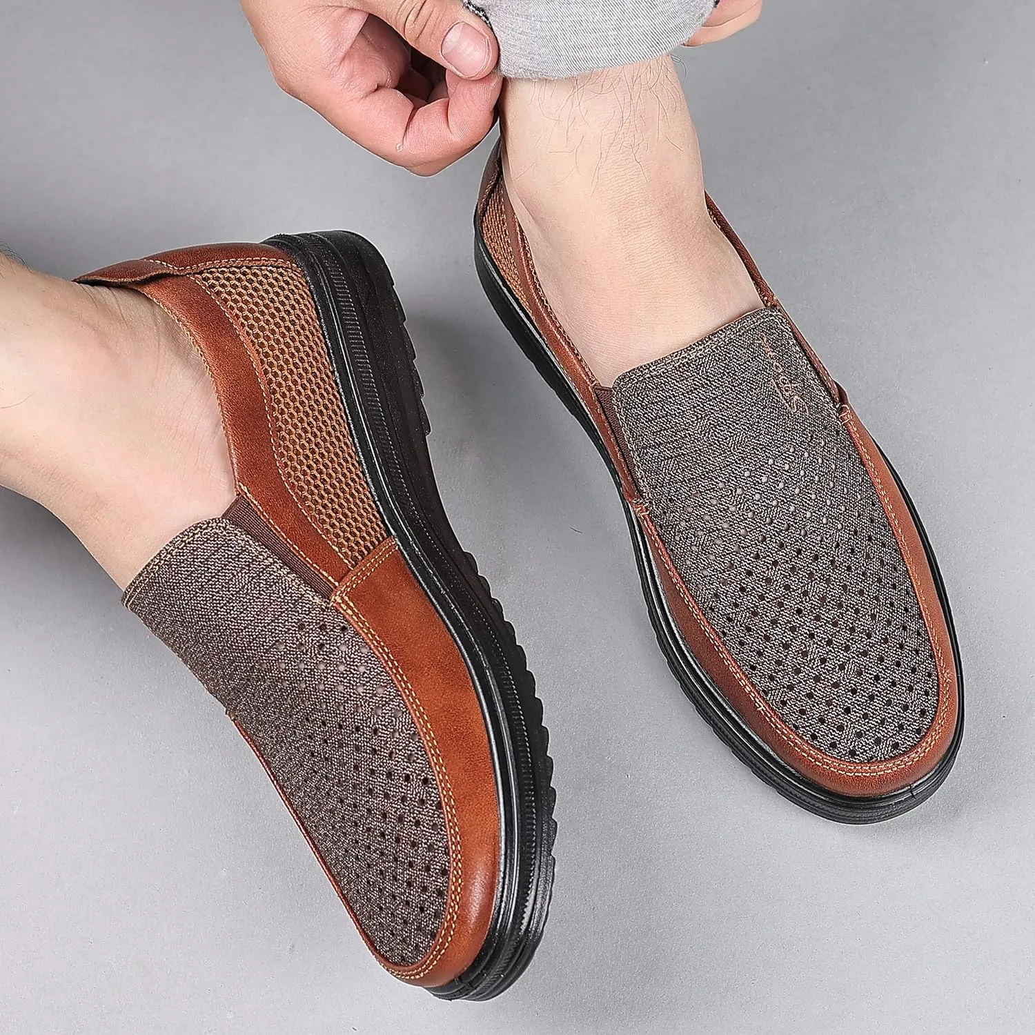 COSIDRAM Mens Loafer Casual Shoes Comfort Lightweight Driving Travel Walking Shoes for Adult Male