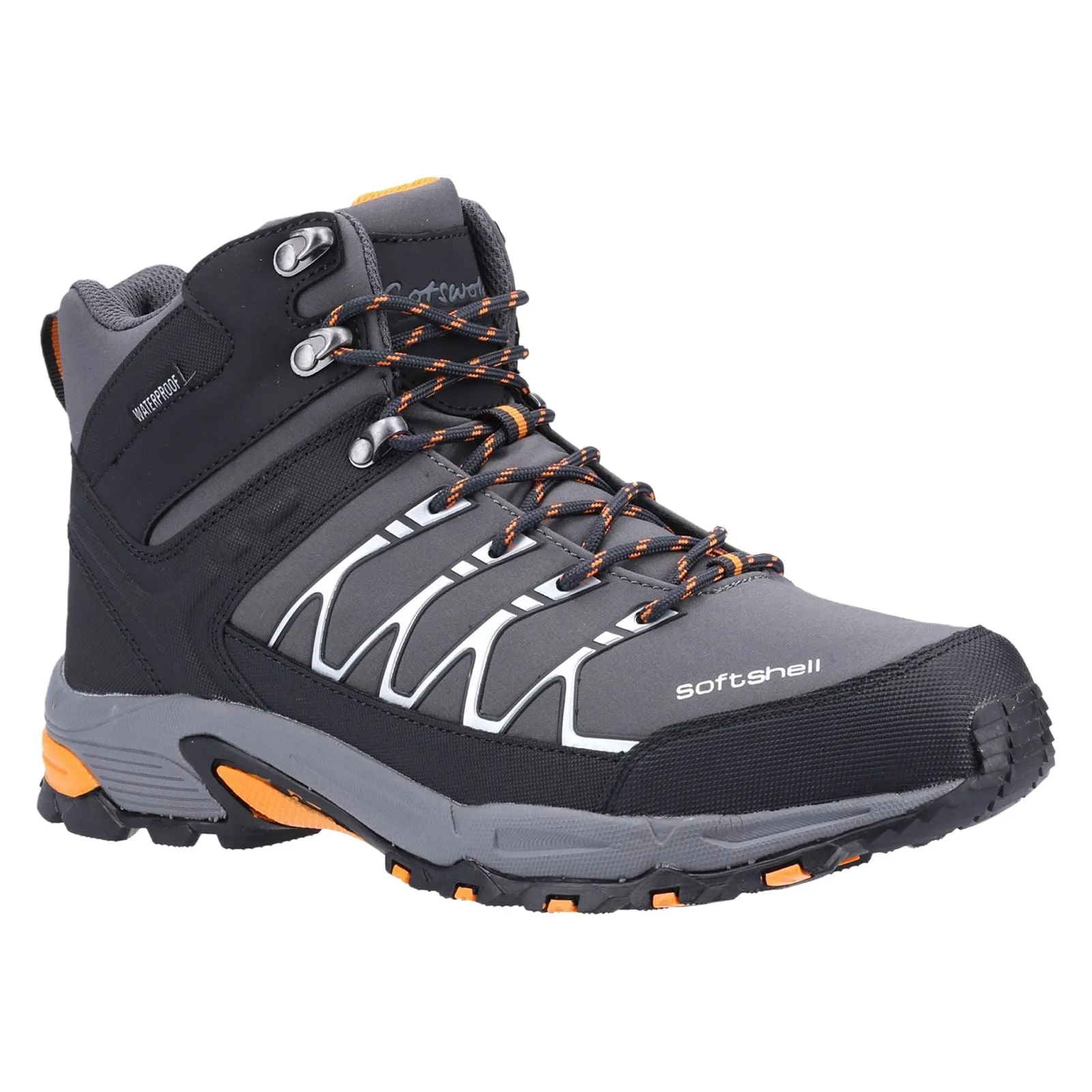 Cotswold Men's Abbeydale Mid Hiker in Grey/Orange