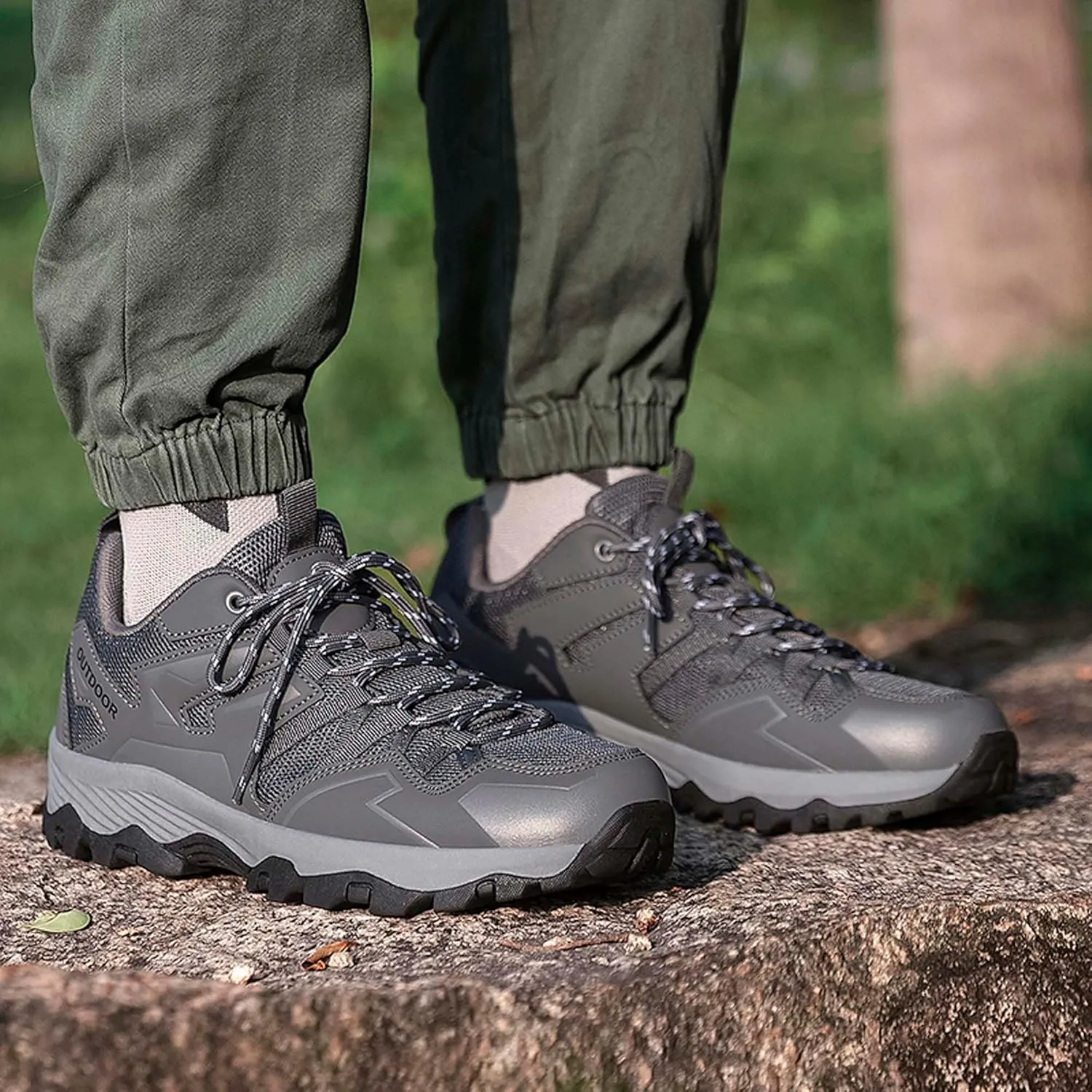 Couple Outdoor Mountaineering Boots, Muddy wading Plush Hiking Shoes, Rubber Sole Breathable Mesh Ankle Shoes, Casual and Fashionable Travel Boots, Anti Slip Sports Shoes