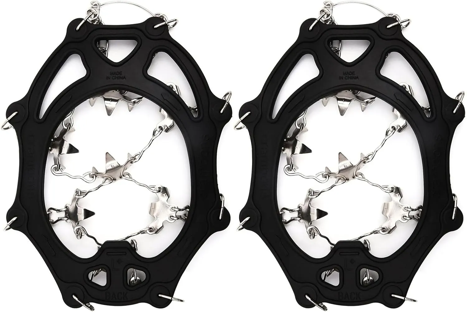 Crampons,YIWENG Ice Claw 201 26-Tooth Outdoor Ice and Snow Climbing Anti-Slip Shoe Grips by Stainless Steel Ice Claws