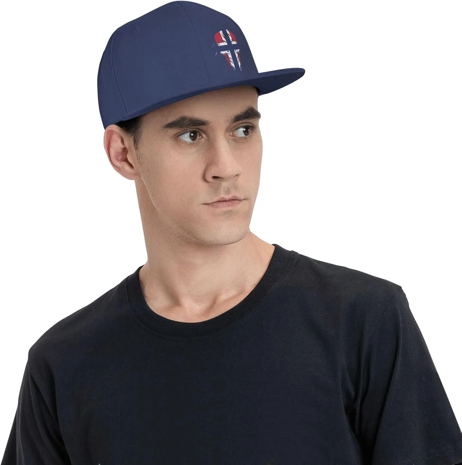 Creative Norway Patriot Skull National Flag Snapback Hats for Men Women Baseball Cap Flat Bill Brim Hat