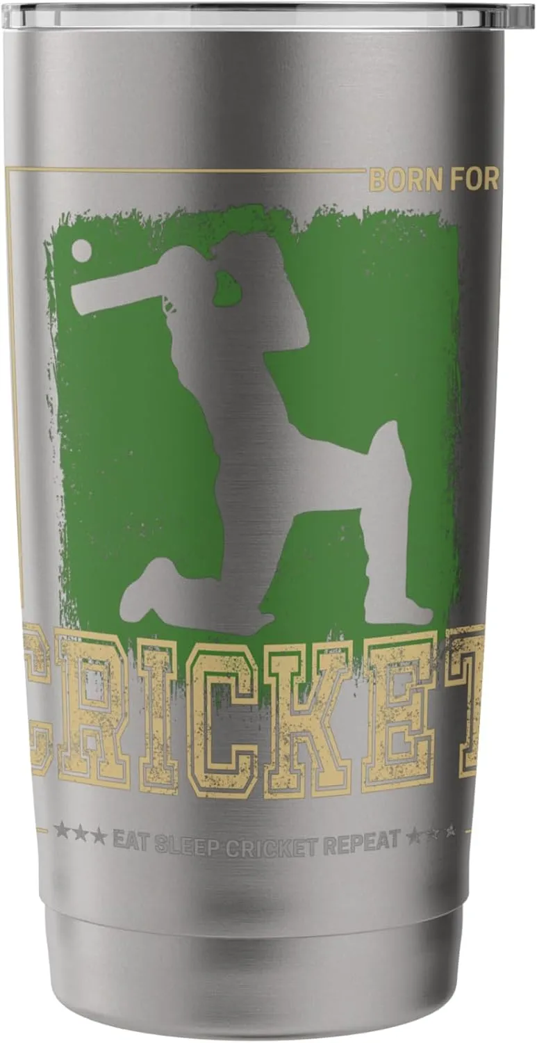 Cricket Batsman Vintage Pitcher Player Trainer and Coach Stainless Steel Insulated Tumbler