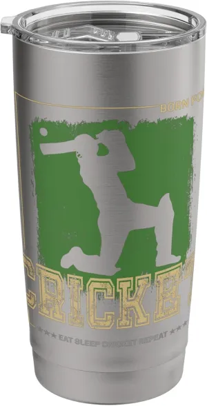 Cricket Batsman Vintage Pitcher Player Trainer and Coach Stainless Steel Insulated Tumbler