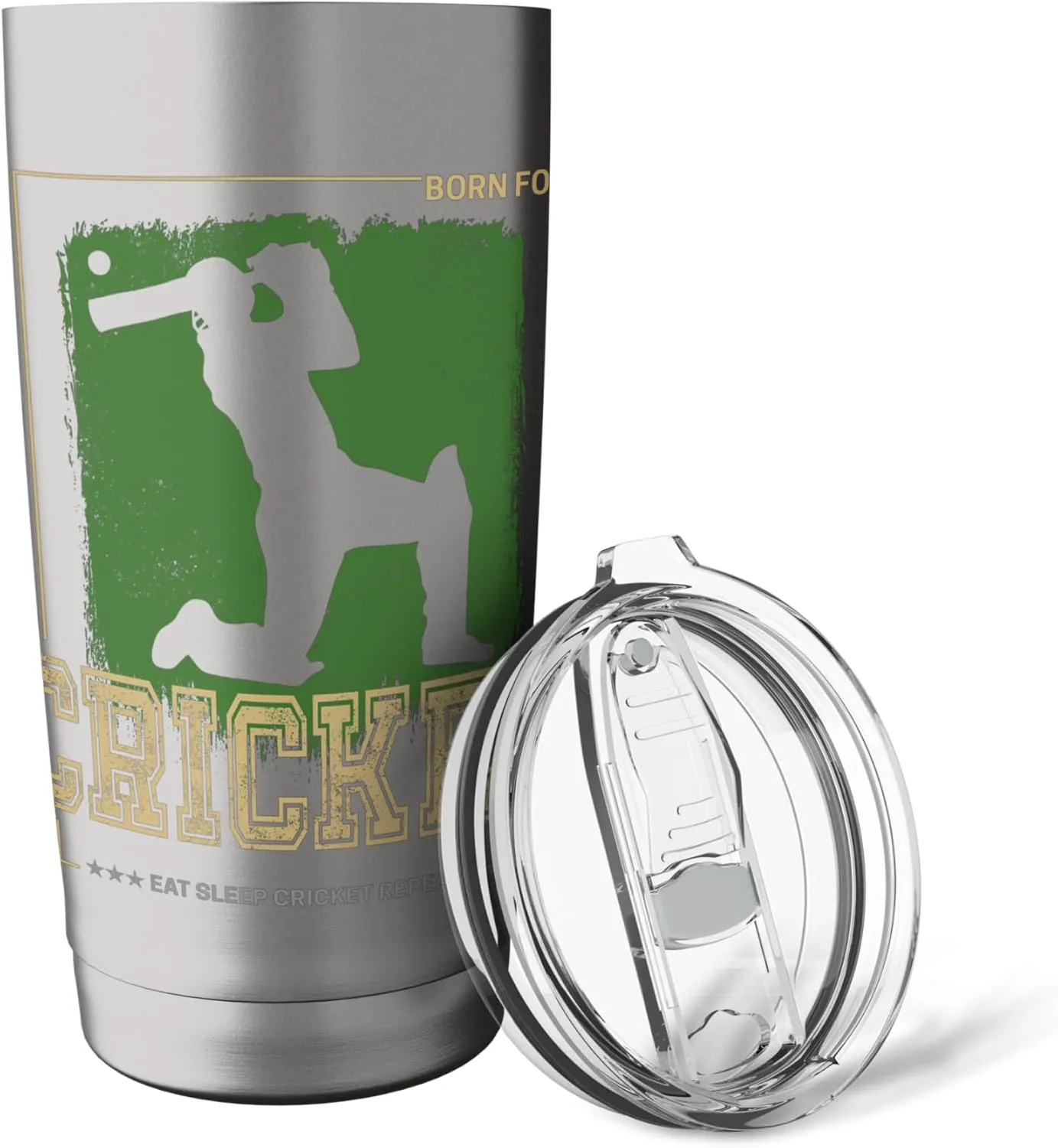 Cricket Batsman Vintage Pitcher Player Trainer and Coach Stainless Steel Insulated Tumbler