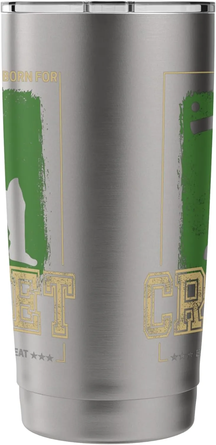 Cricket Batsman Vintage Pitcher Player Trainer and Coach Stainless Steel Insulated Tumbler