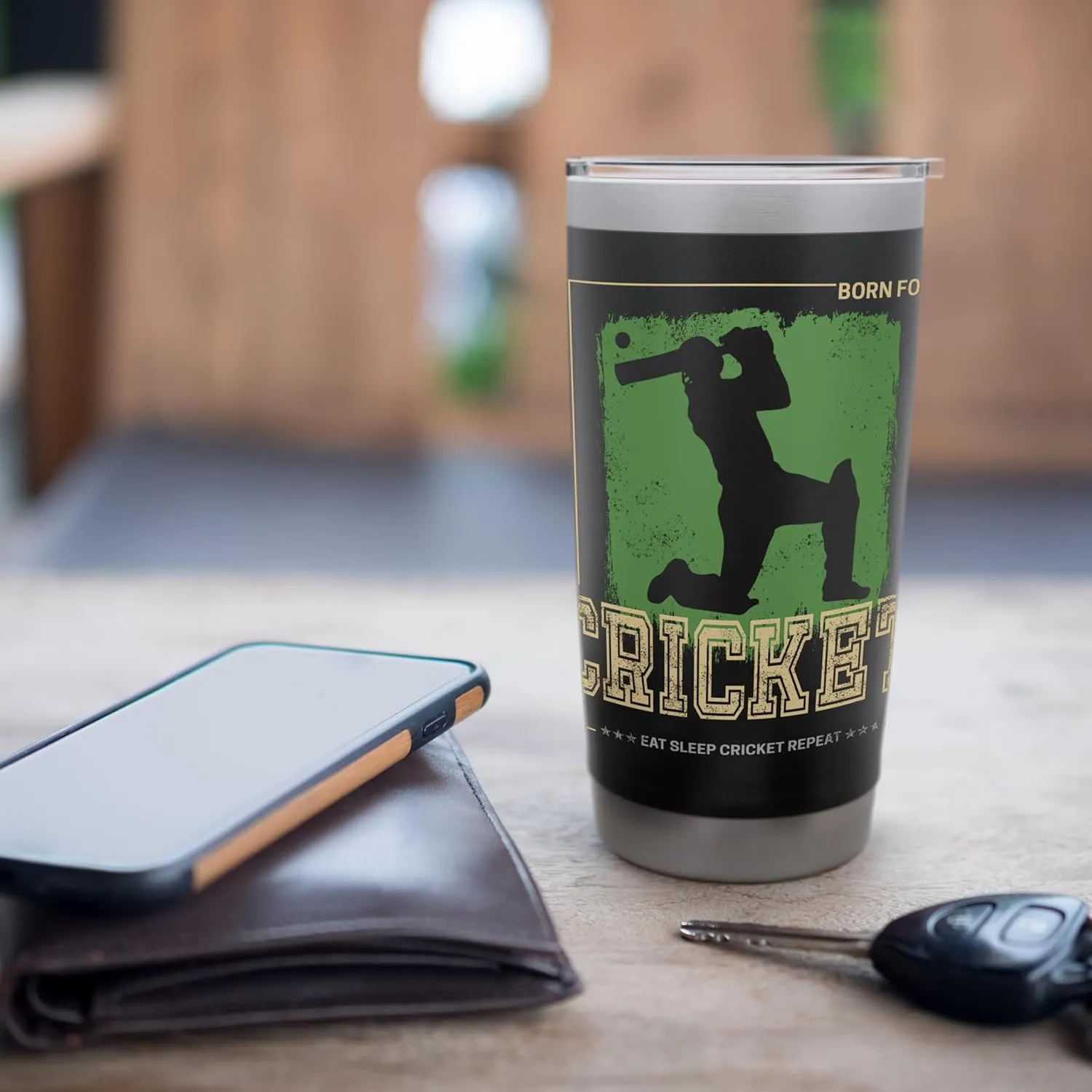 Cricket Batsman Vintage Pitcher Player Trainer and Coach Stainless Steel Insulated Tumbler