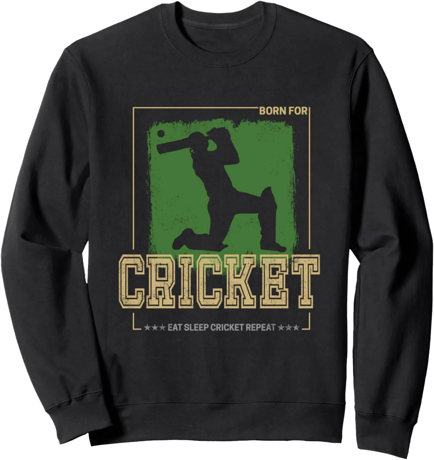 Cricket Batsman Vintage Pitcher Player Trainer and Coach Sweatshirt