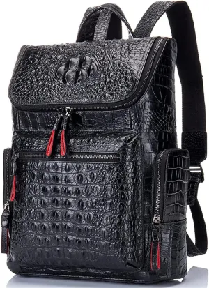 Croc Design Men's Leather Backpack | Stylish | FR Fashion Co.