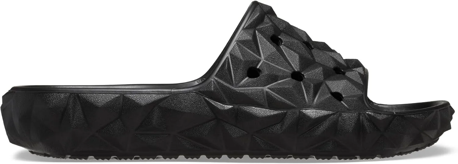 Crocs Unisex-Adult Classic Geometric Slide v2 Black