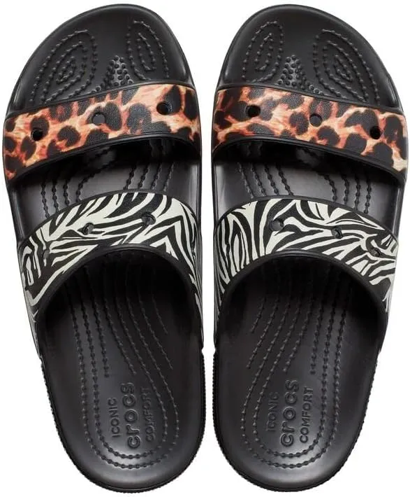Crocs Unisex Classic Tie Dye Two-Strap Sandals Slide