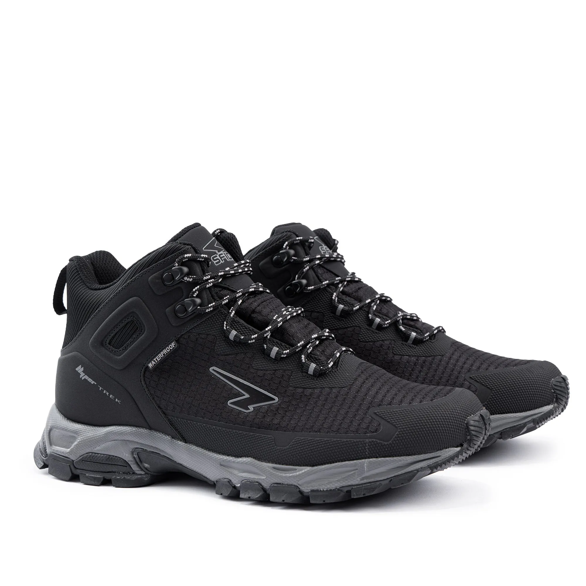Crusade Mens Waterproof Hiking Boot Black/Black