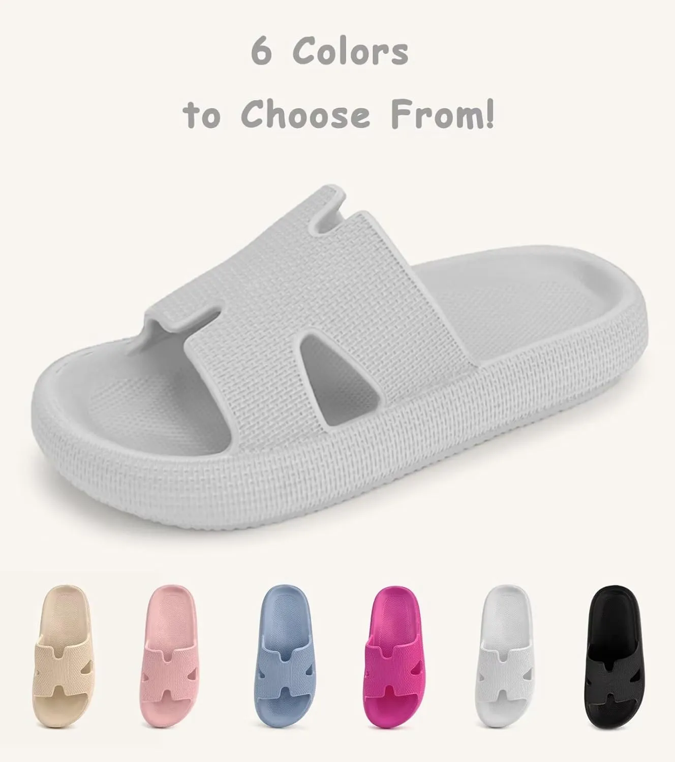 Cubufly Kids Cloud Slides Boys Girls Pillow Slippers Shower Slip on Slide Sandals