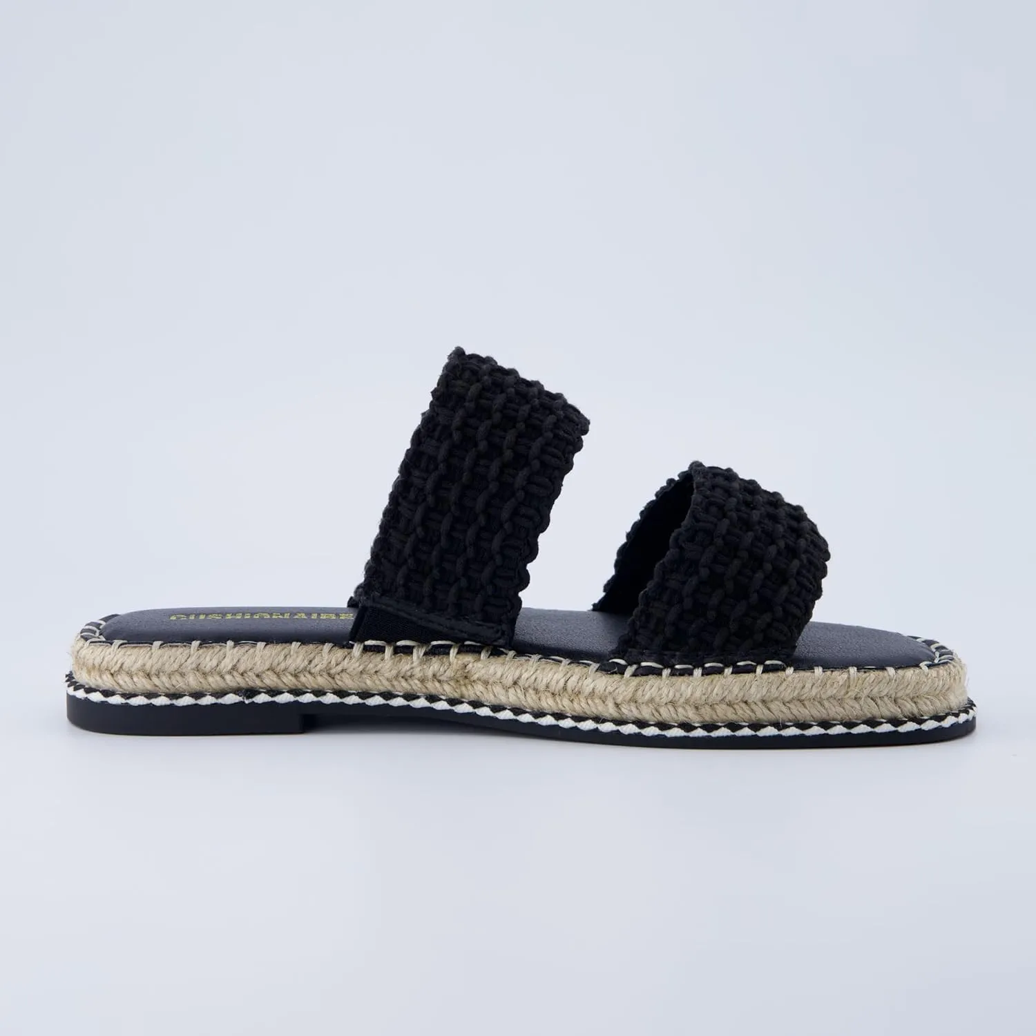 CUSHIONAIRE Bhendi Women’s Espadrille Slide Sandal – Faux Leather Double Strap with Jute-Wrapped Sole & Cushioned Footbed