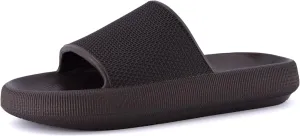 CUSHIONAIRE Men's Feather cloud recovery pool slide with  Comfort