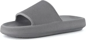 CUSHIONAIRE Men's Feather cloud recovery pool slide with  Comfort