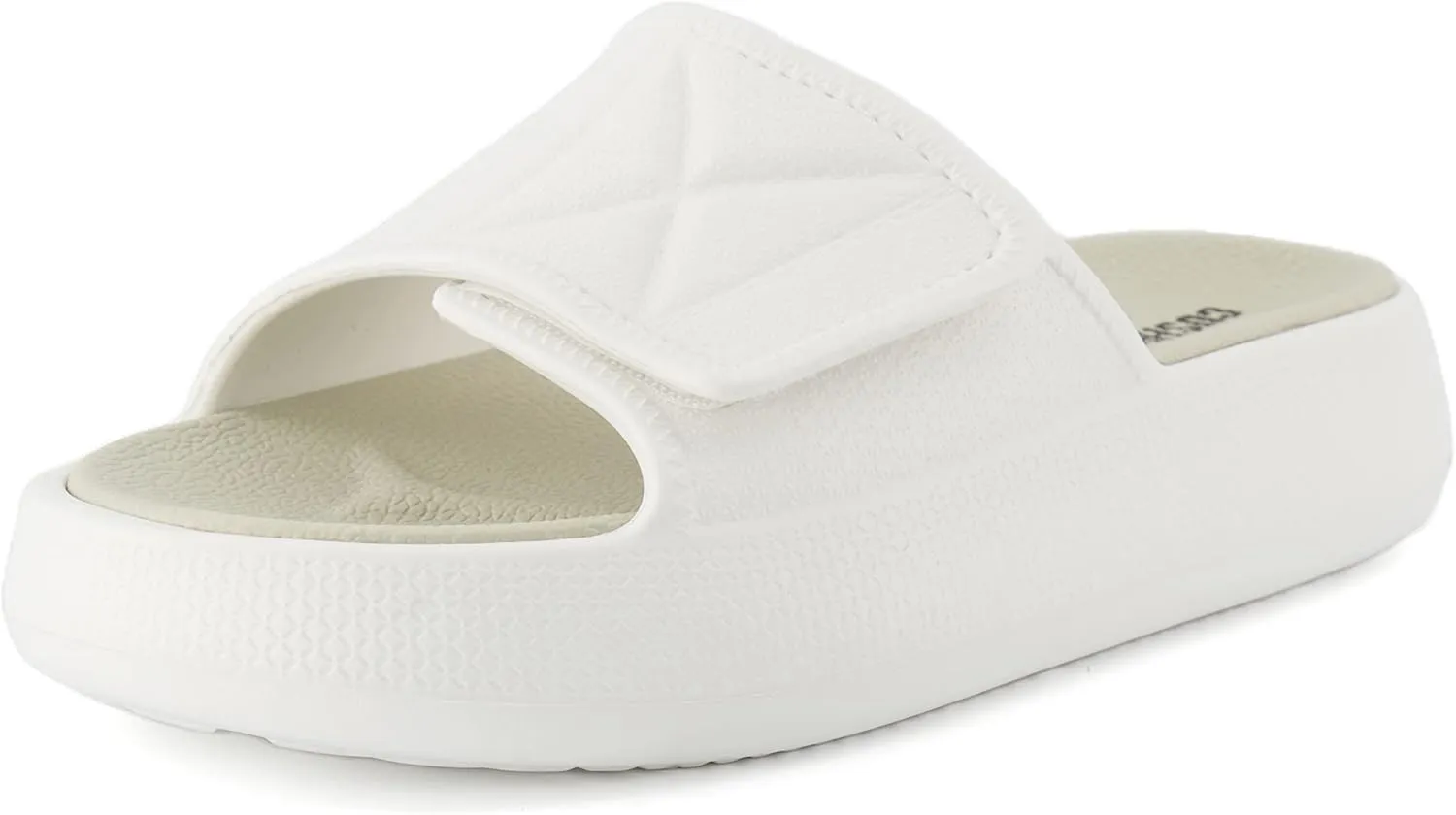 CUSHIONAIRE Women's Biggie recovery slide sandal with  Comfort and adjustable strap