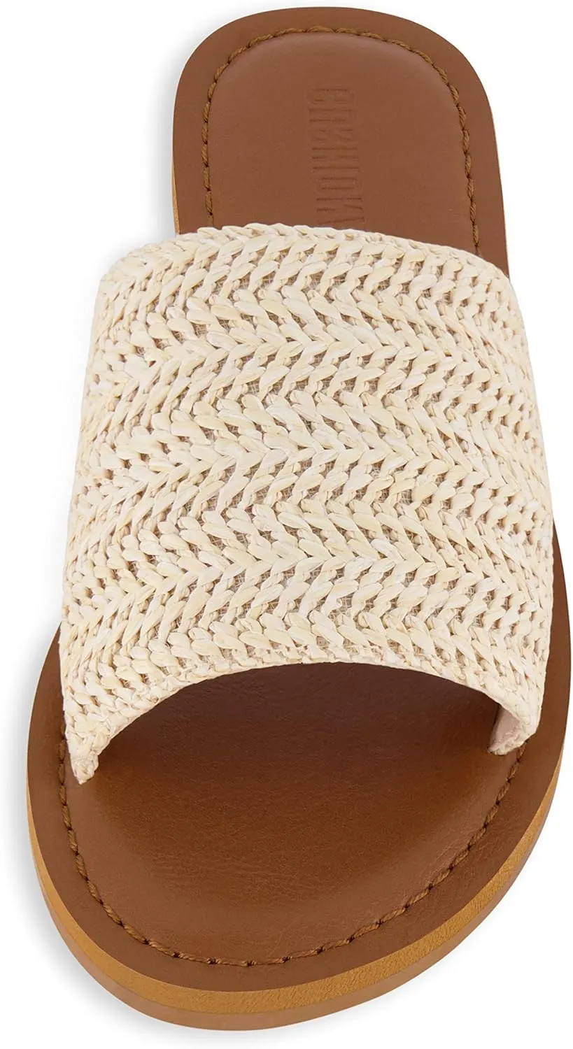 CUSHIONAIRE Women's Carly slide Sandal with Memory Foam