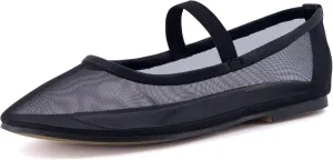 CUSHIONAIRE Women's Echo mesh Bow Flat with  Memory Foam and Wide Widths Available