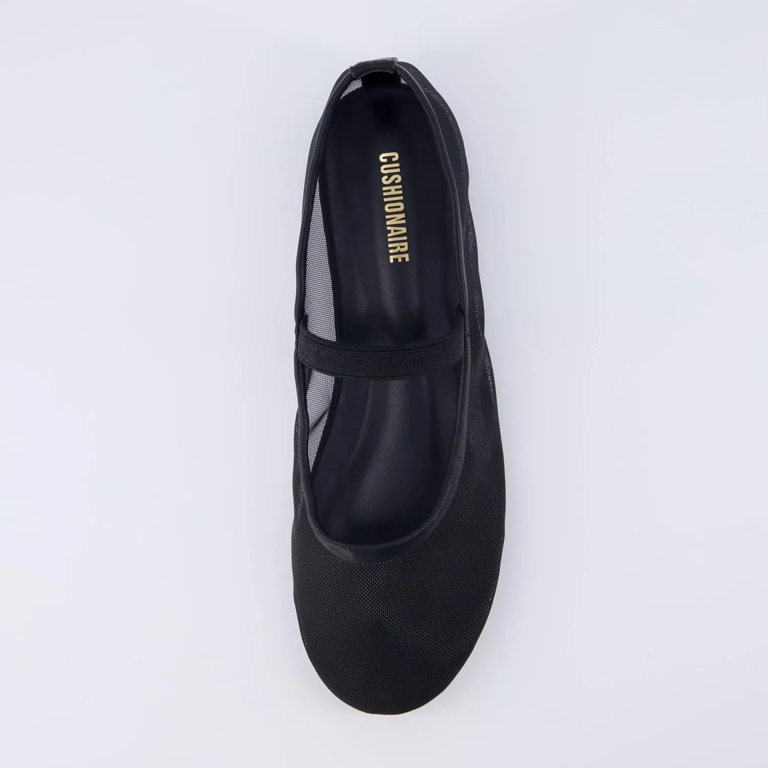 CUSHIONAIRE Women's Echo mesh Bow Flat with  Memory Foam and Wide Widths Available