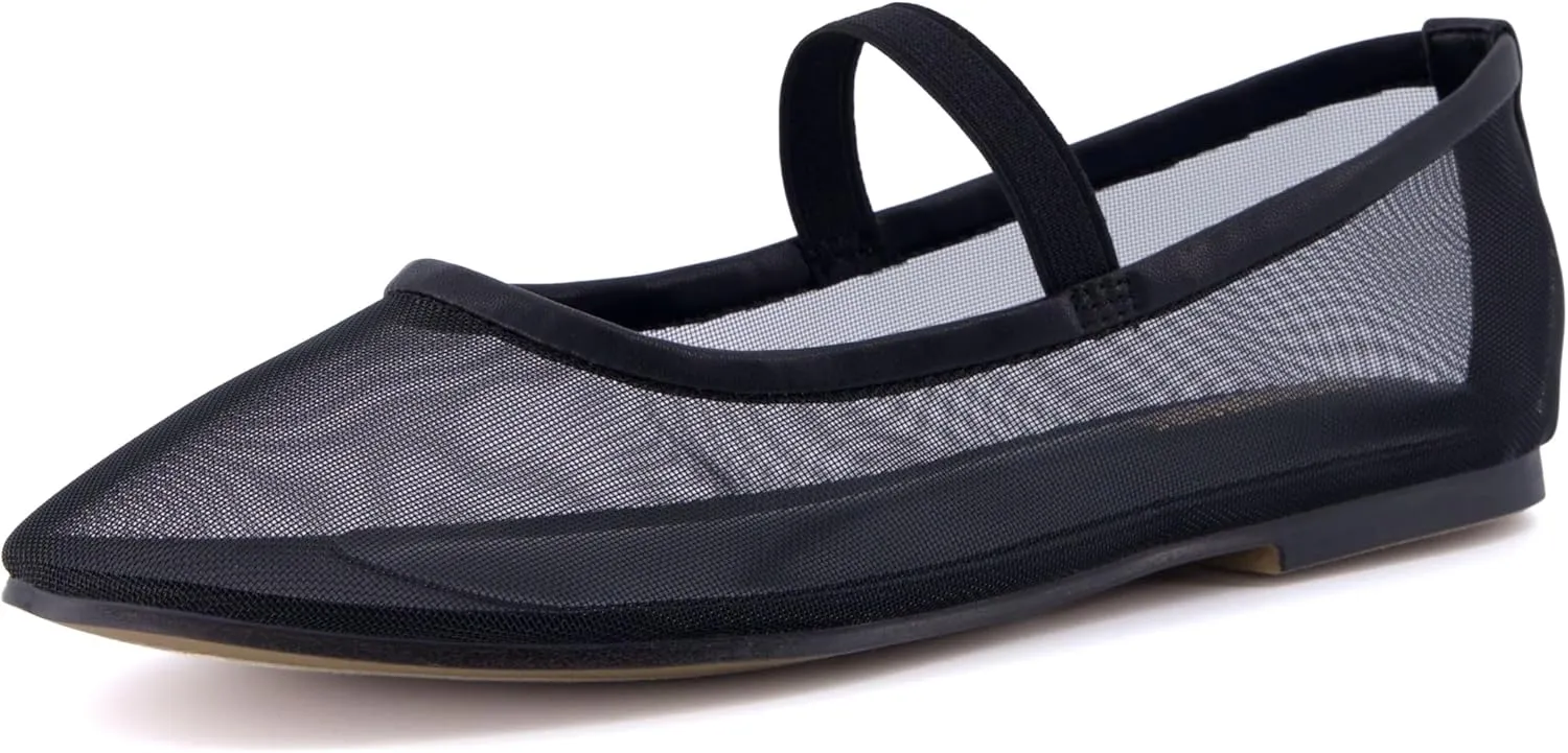 CUSHIONAIRE Women's Echo mesh Bow Flat with  Memory Foam and Wide Widths Available