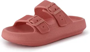 CUSHIONAIRE Women's Fame recovery cloud slide with  Comfort