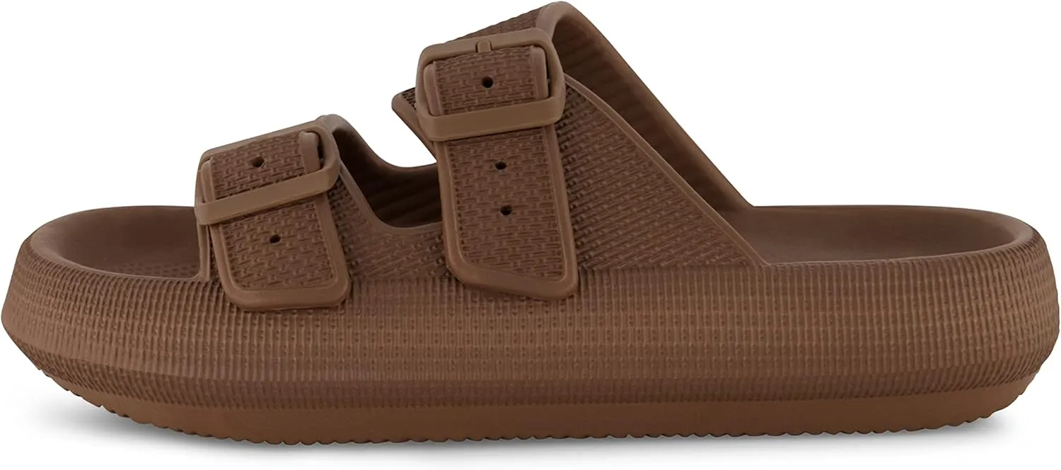 CUSHIONAIRE Women's Fame recovery cloud slide with  Comfort