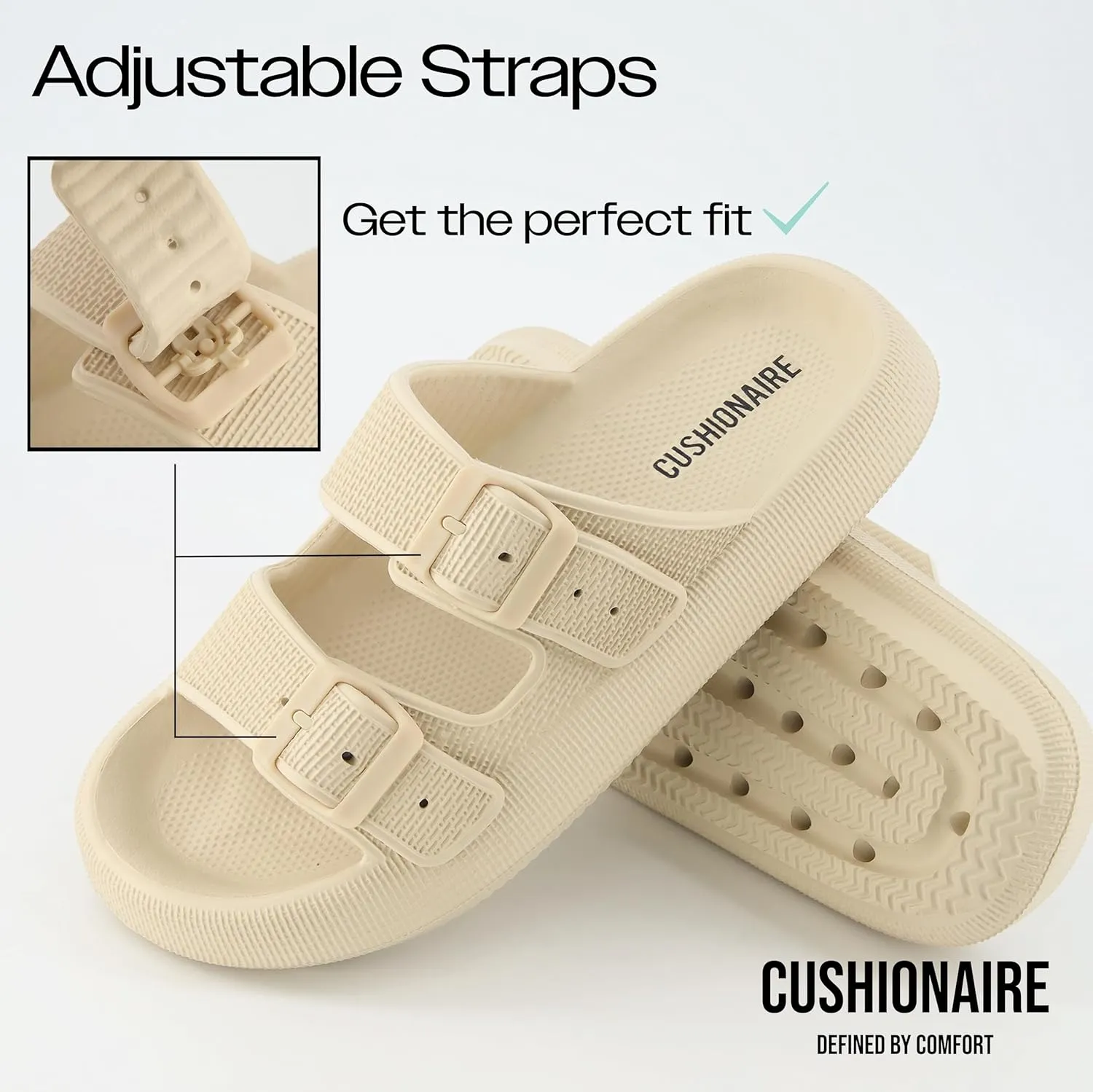 CUSHIONAIRE Women's Fame recovery cloud slide with  Comfort