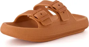 CUSHIONAIRE Women's Fame recovery cloud slide with  Comfort