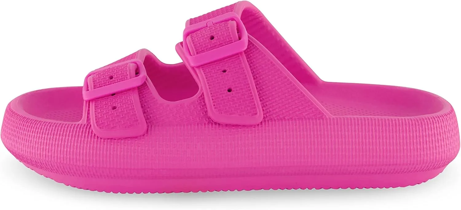 CUSHIONAIRE Women's Fame recovery cloud slide with  Comfort