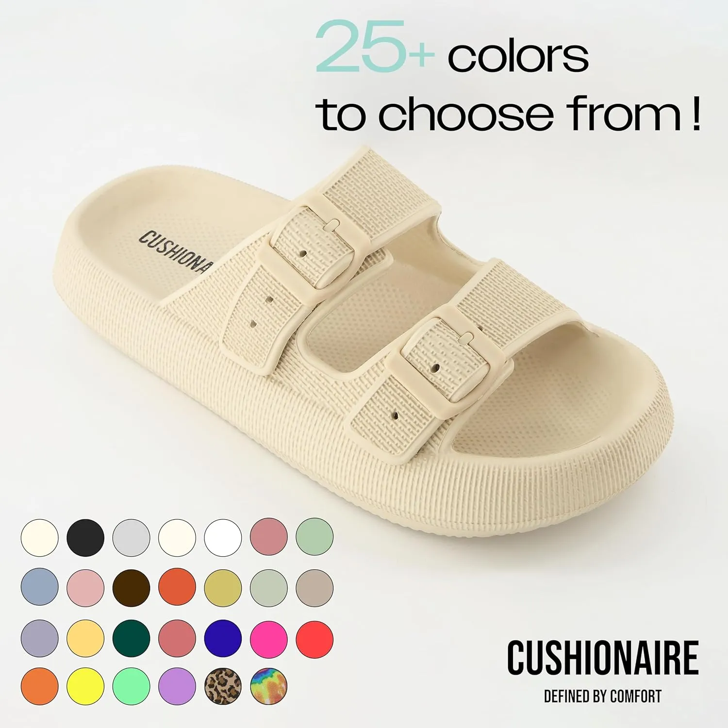 CUSHIONAIRE Women's Fame recovery cloud slide with  Comfort