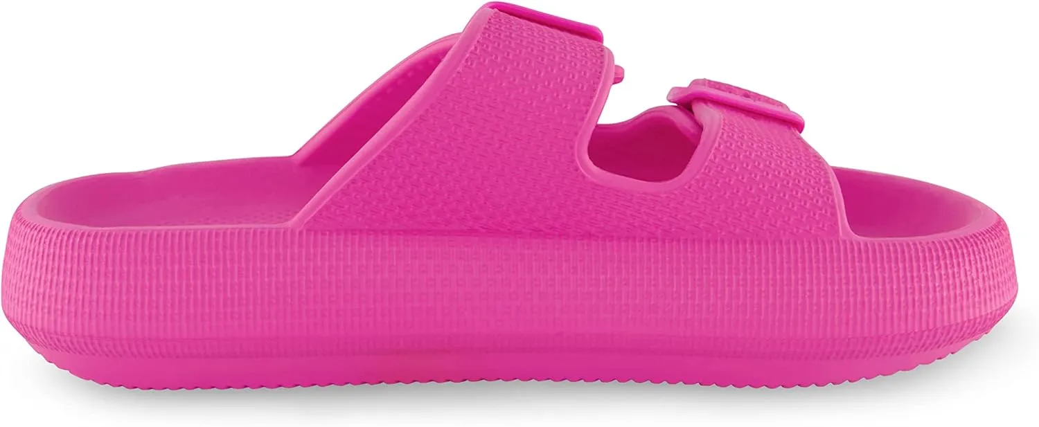 CUSHIONAIRE Women's Fame recovery cloud slide with  Comfort