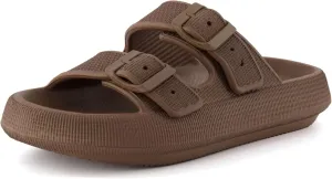 CUSHIONAIRE Women's Fame recovery cloud slide with  Comfort