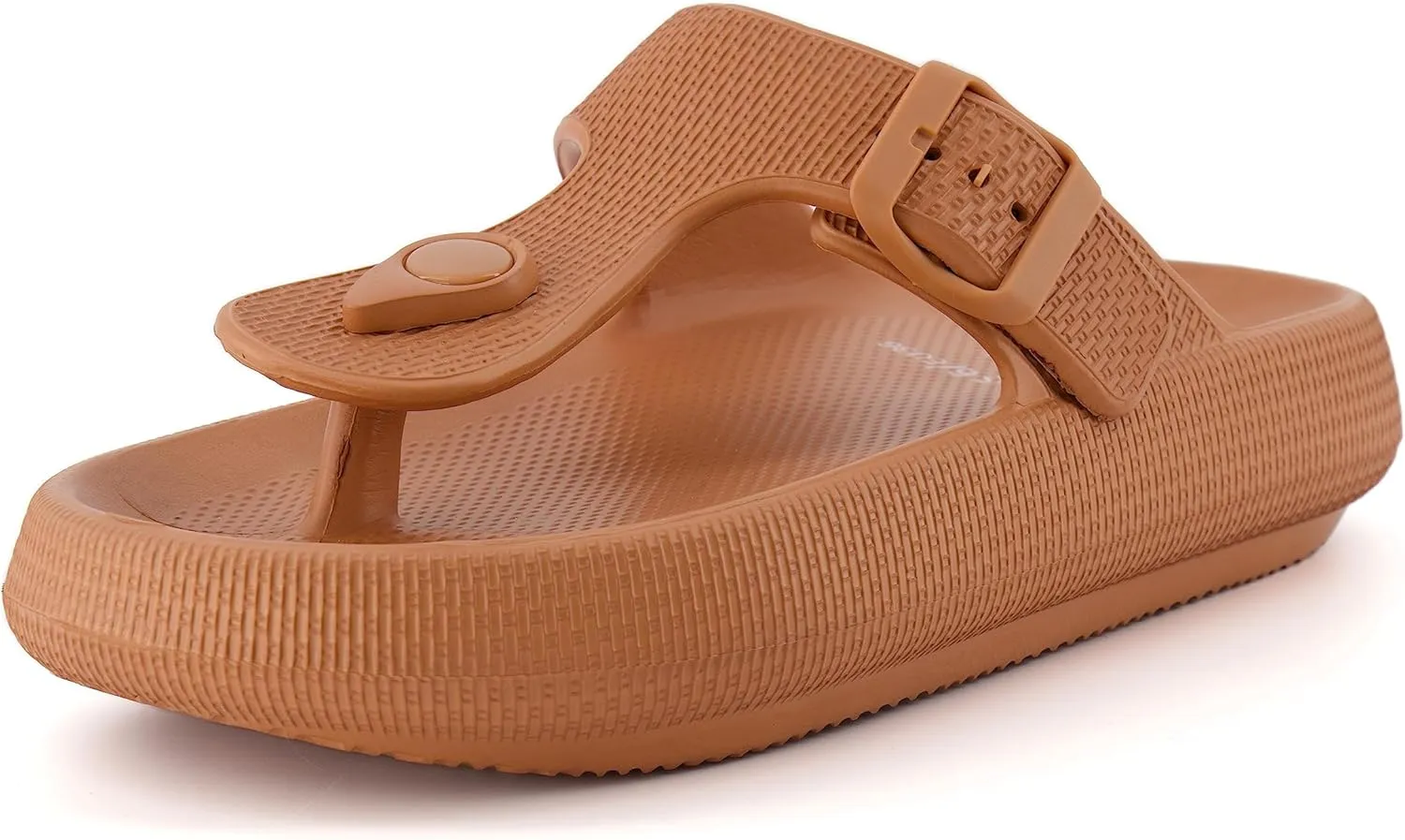 CUSHIONAIRE Women's Flo thong recovery cloud pool slide sandal with  Comfort