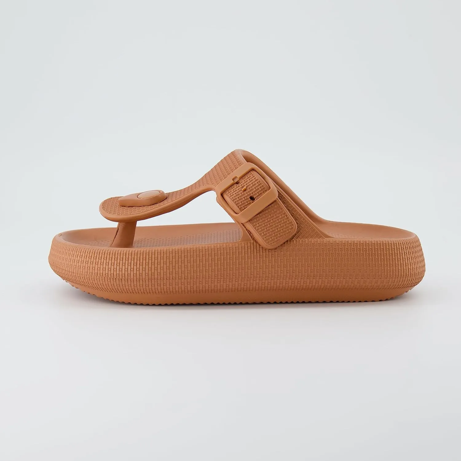 CUSHIONAIRE Women's Flo thong recovery cloud pool slide sandal with  Comfort