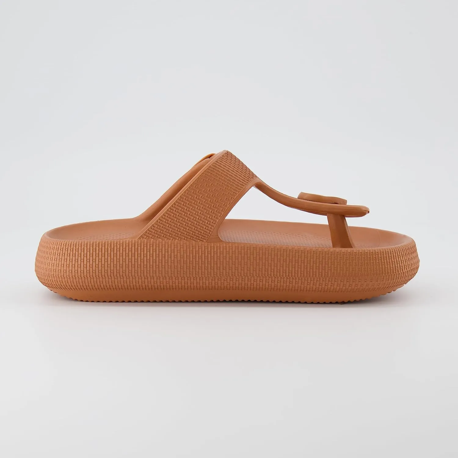 CUSHIONAIRE Women's Flo thong recovery cloud pool slide sandal with  Comfort