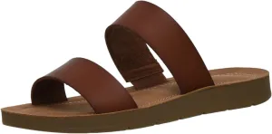 CUSHIONAIRE Women's Imelda 2 band slide sandal  Memory Foam