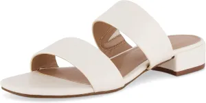 CUSHIONAIRE Women's Nolita two band low block heel slide sandal  Memory Foam and Wide Widths Available