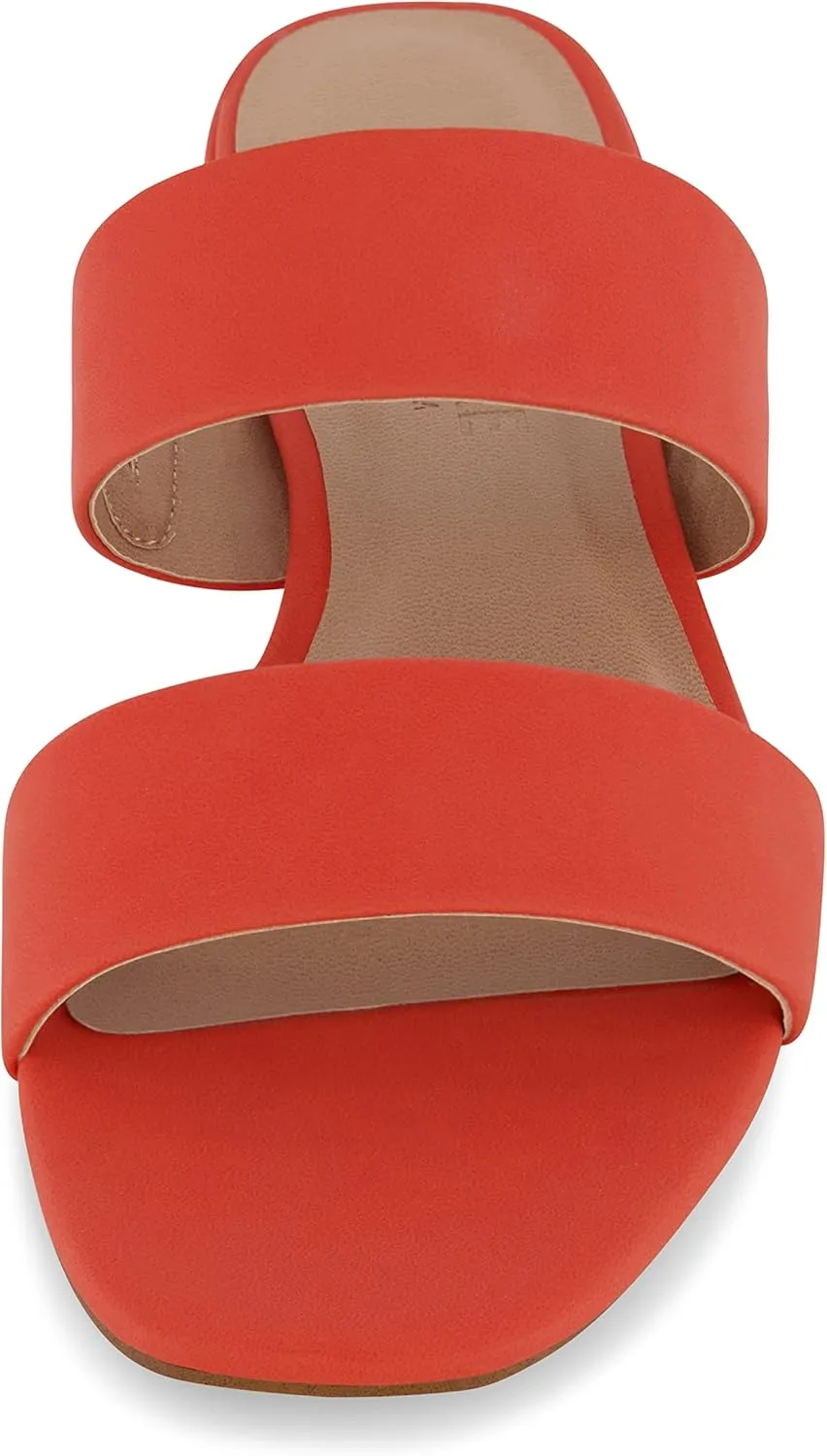 CUSHIONAIRE Women's Nolita two band low block heel slide sandal  Memory Foam and Wide Widths Available