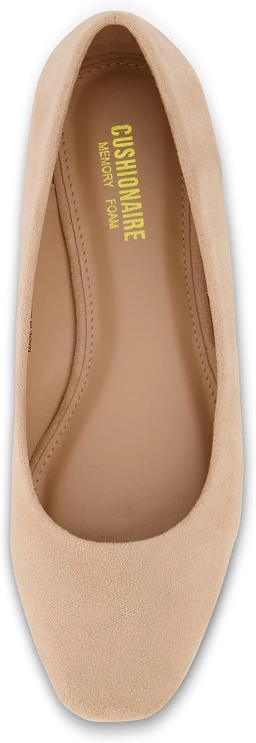 CUSHIONAIRE Women's Skipper Flat with  Memory Foam, Wide Widths Available