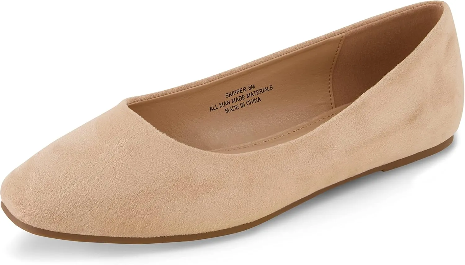 CUSHIONAIRE Women's Skipper Flat with  Memory Foam, Wide Widths Available