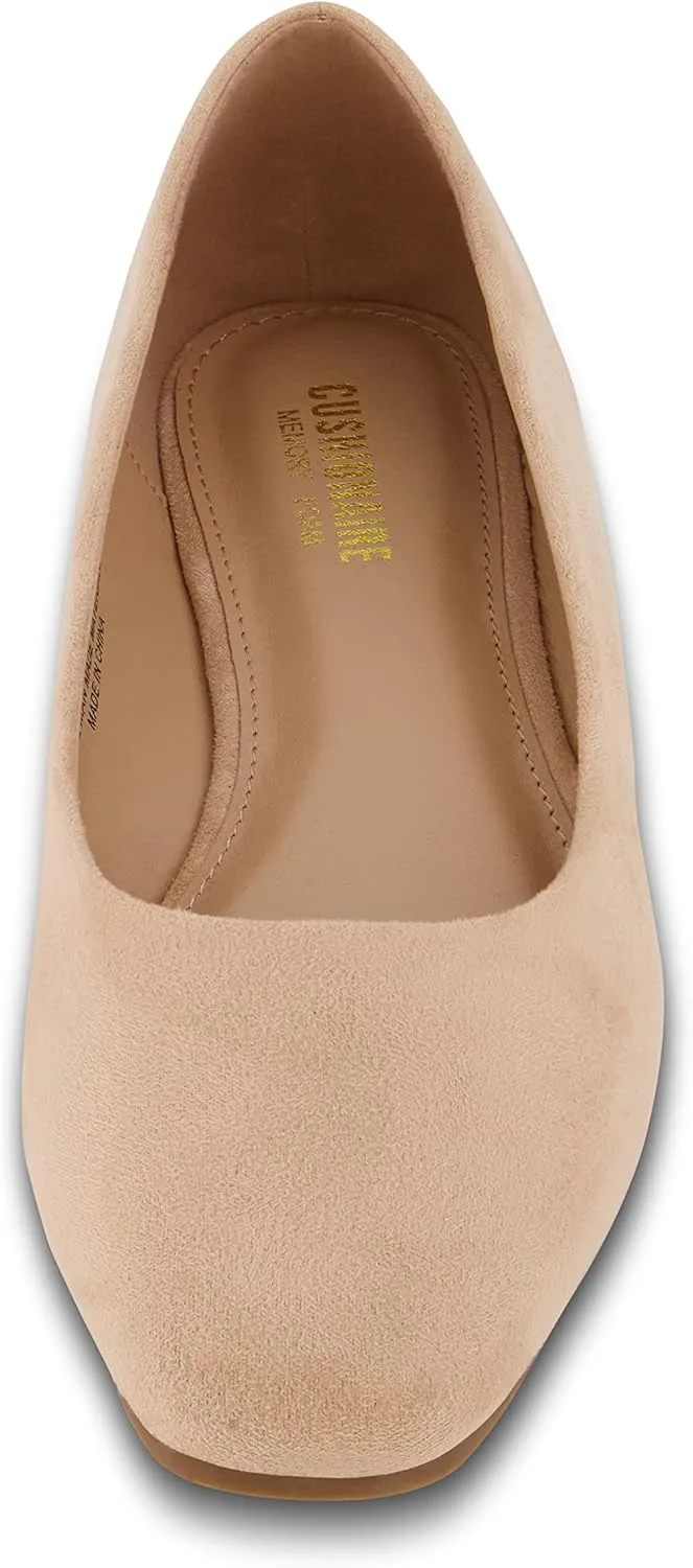 CUSHIONAIRE Women's Skipper Flat with  Memory Foam, Wide Widths Available