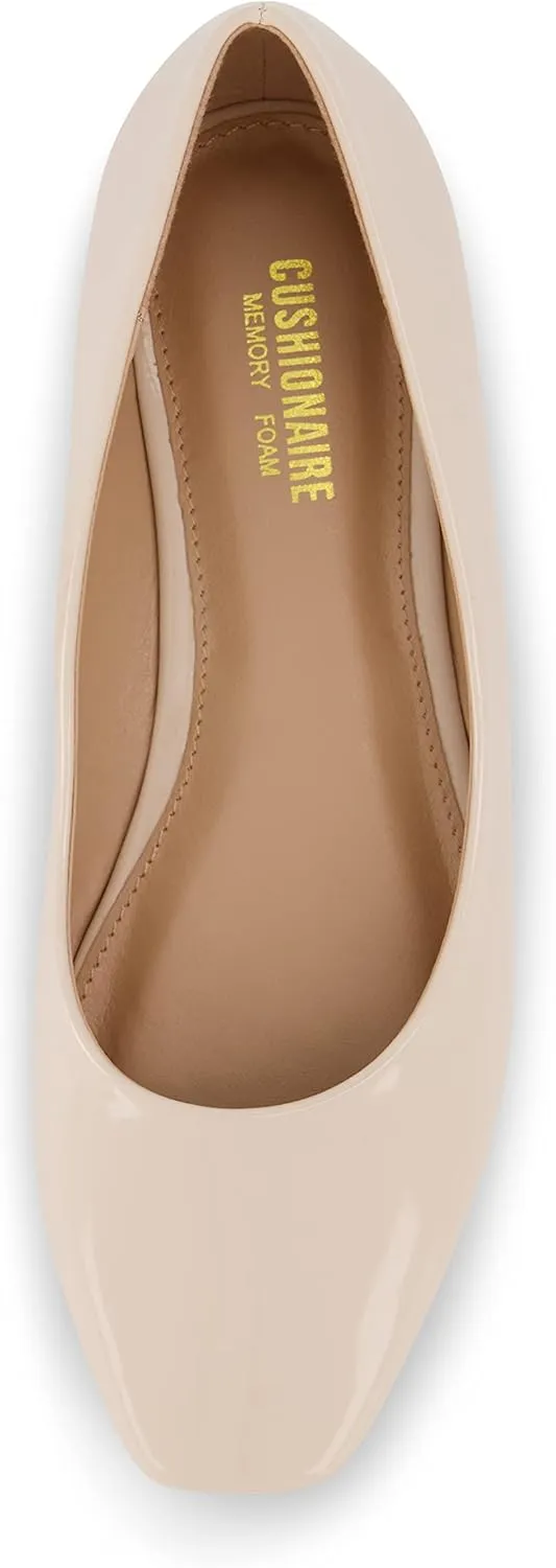 CUSHIONAIRE Women's Skipper Flat with  Memory Foam, Wide Widths Available