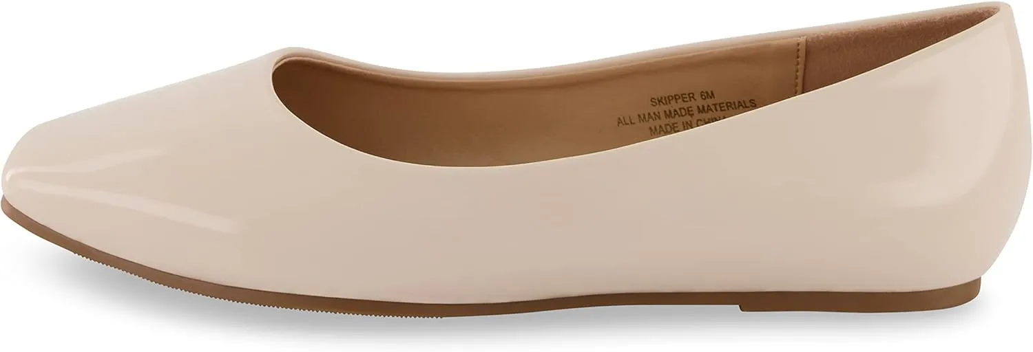 CUSHIONAIRE Women's Skipper Flat with  Memory Foam, Wide Widths Available