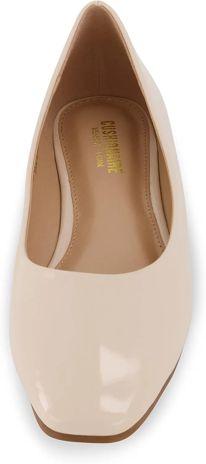 CUSHIONAIRE Women's Skipper Flat with  Memory Foam, Wide Widths Available