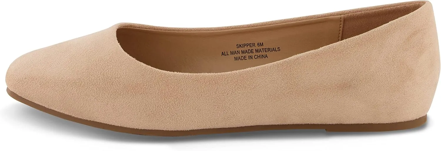 CUSHIONAIRE Women's Skipper Flat with  Memory Foam, Wide Widths Available