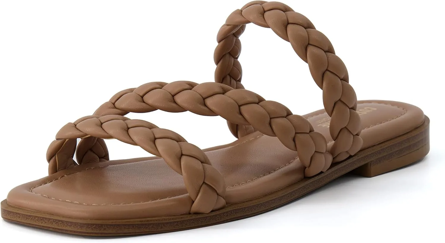CUSHIONAIRE Women's Venice braided slide sandal  Memory Foam, Wide Widths Available