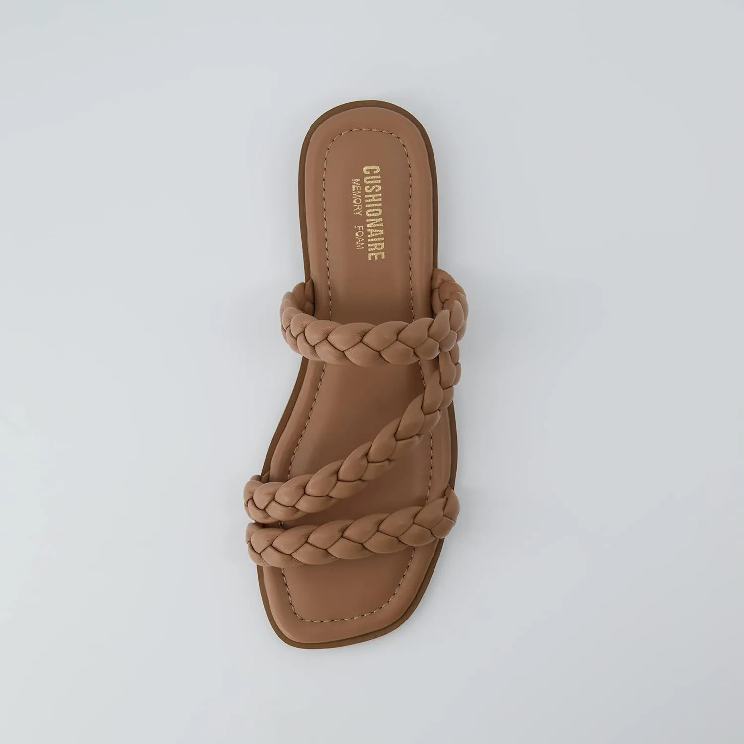 CUSHIONAIRE Women's Venice braided slide sandal  Memory Foam, Wide Widths Available