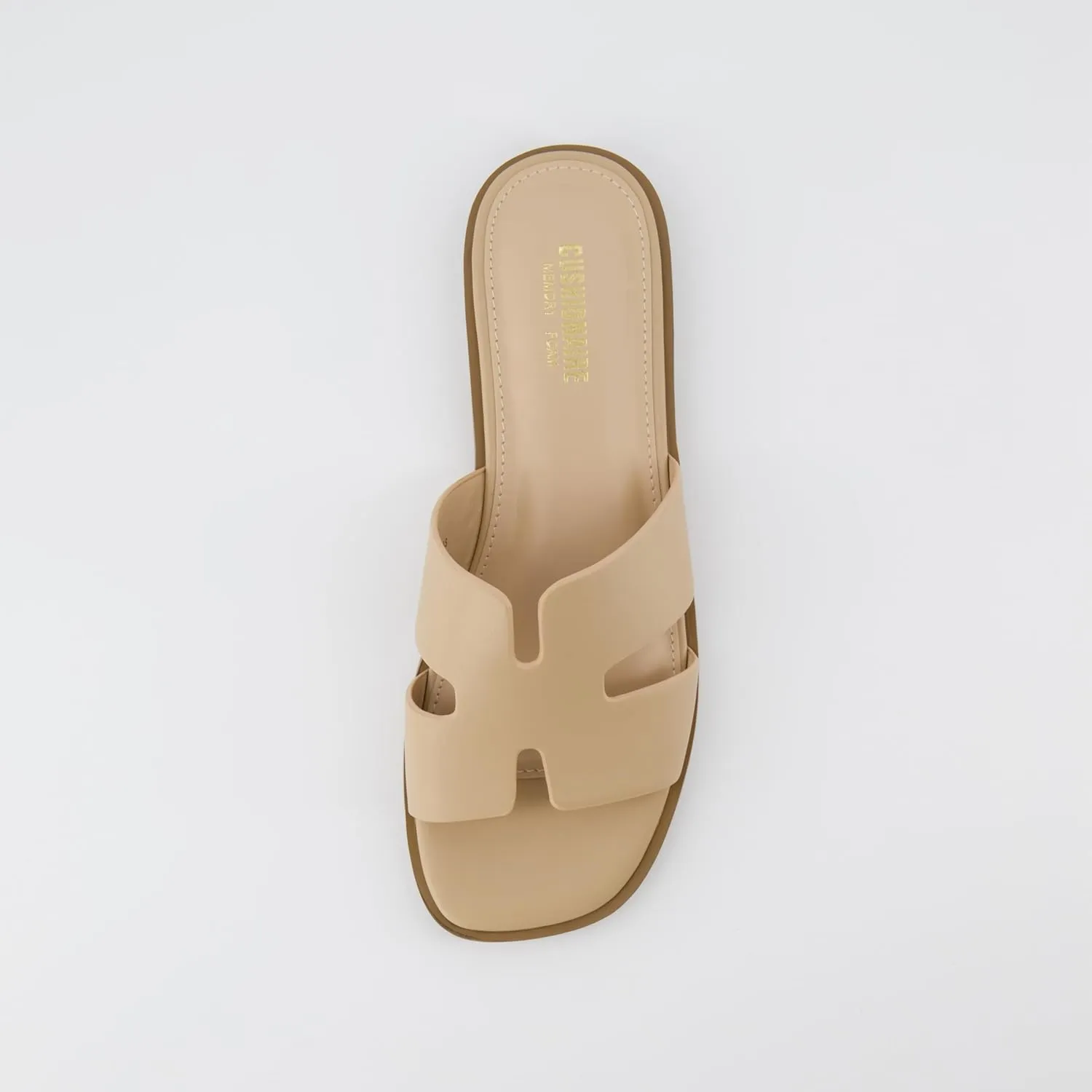 CUSHIONAIRE Women's Voyage slide sandal  Memory Foam, Wide Widths Available