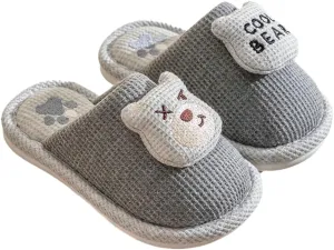 Cute Toddler Slippers Cartoon Animals Design House Shoes for Girls Boys Winter Warm Anti-slip Shoes 2024