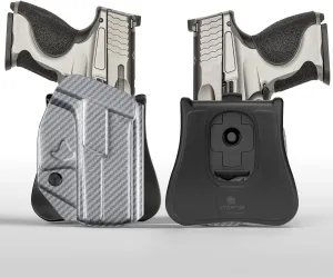 CZ P10C Holster IWB & OWB KYDEX Holster Fit: CZ P-10 C Pistol – Inside Waistband Concealed Carry – Adjustable Cant & 'Posi-Click' Retention – No Wear - No Jitter - Made in USA